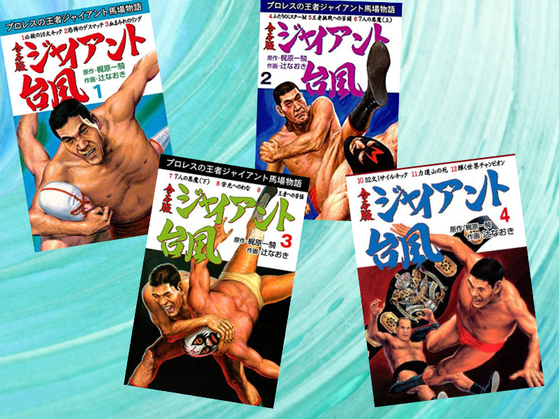『ジャイアント台風』（梶原一騎原作、辻なおき画）は、プロレスラー・ジャイアント馬場の人気を不動にした昭和の半生紀漫画です。