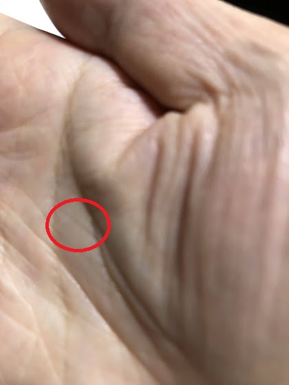 ぽーっと上るような線