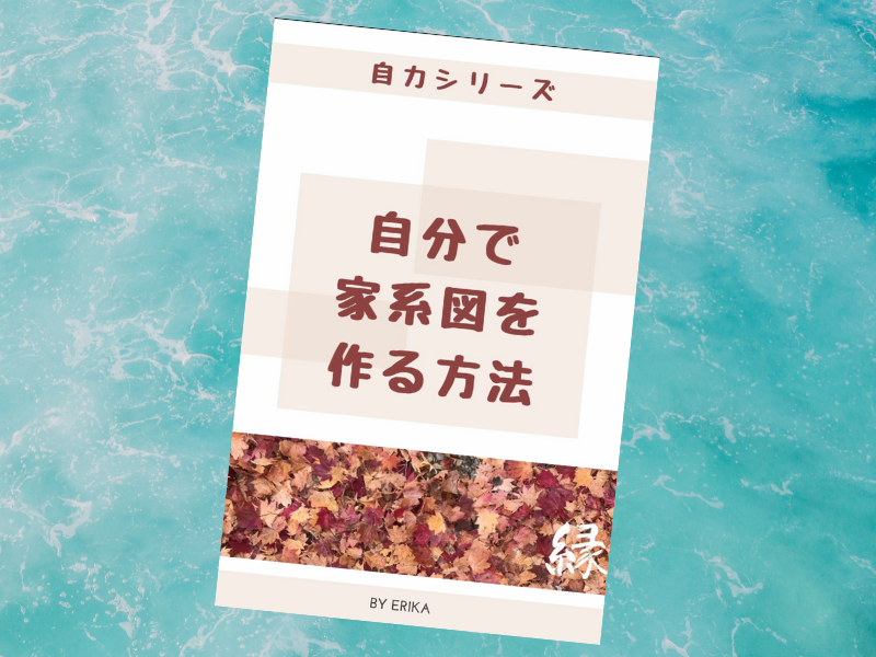 自力で家系図を作る方法 自力シリーズ(ERIKA著、Kindle版)は、お金をかけずに、自力で家系図を作る方法を教示しています