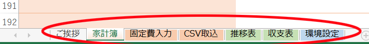 7シートが表示