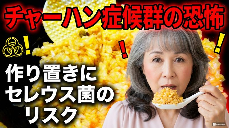 調理後の米や麺類を常温で放置することで発生する「セレウス菌」による食中毒、通称「チャーハン症候群」がテレビで報じられて話題です。