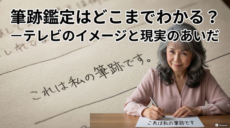 事件ドラマなどでよく登場する「筆跡鑑定」。「そんなことまで本当にわかるの？」と疑問に思ったことはないでしょうか。