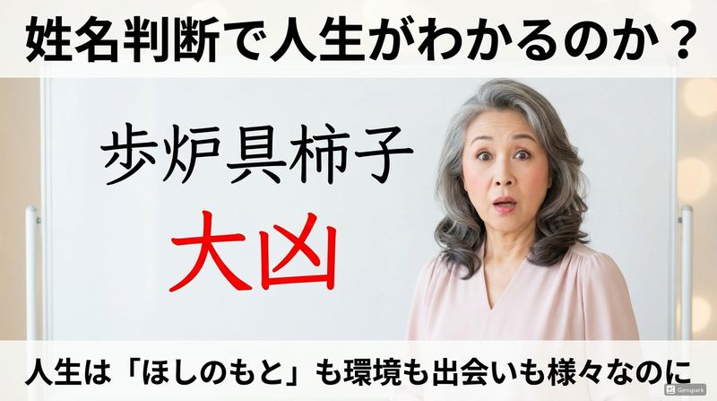 先日、「観相学」を標榜する動画チャンネル『けんんけTV』に言及しましたが、こちらは姓名判断にもかなり熱心です。ご本人曰く、「何億円もかけてデータをとって姓名判断をやっている」と自慢しています。しかし、金をかければ正しいというものでもないでしょう。