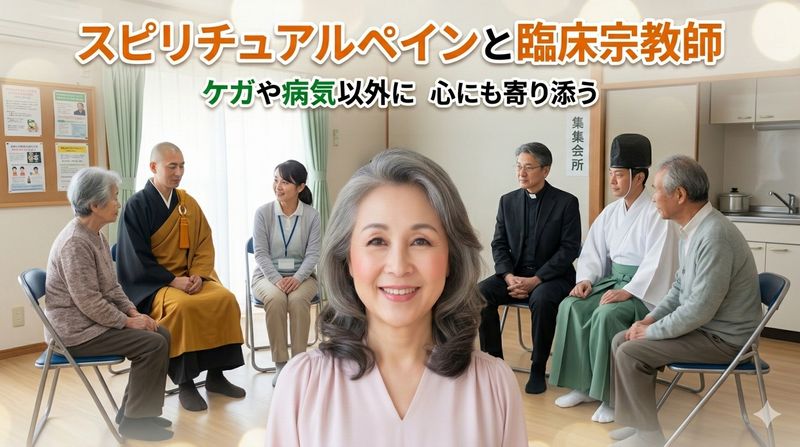 「スピリチュアルペイン」は、東日本大震災によって注目された被災者の根源的な苦悩や喪失感に対し、医宗協働で寄り添う活動です