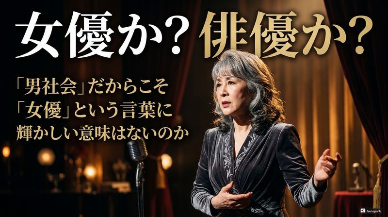 佳那晃子さんの訃報が話題です。Xにおける関連ポストで、彼女を「俳優」ではなく「女優」と呼ぶべきだというポストが興味深い