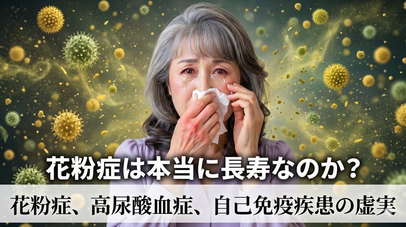 一説には「花粉症＝長寿」なんていわれます。しかし、アレルギーは慢性炎症を起こしていると思われ、私は以前からその説は懐疑的でした
