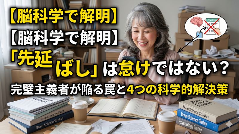 「やらなければいけないのに体が動かない」先延ばしは決して、「意志が弱い」「怠け者」だからではないという情報をシェアします。