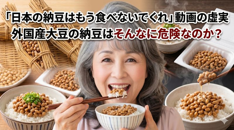 「日本の納豆はもう食べないでくれ」というセンセーショナルな動画は、現在の科学的知見からは疑問符がつきます。