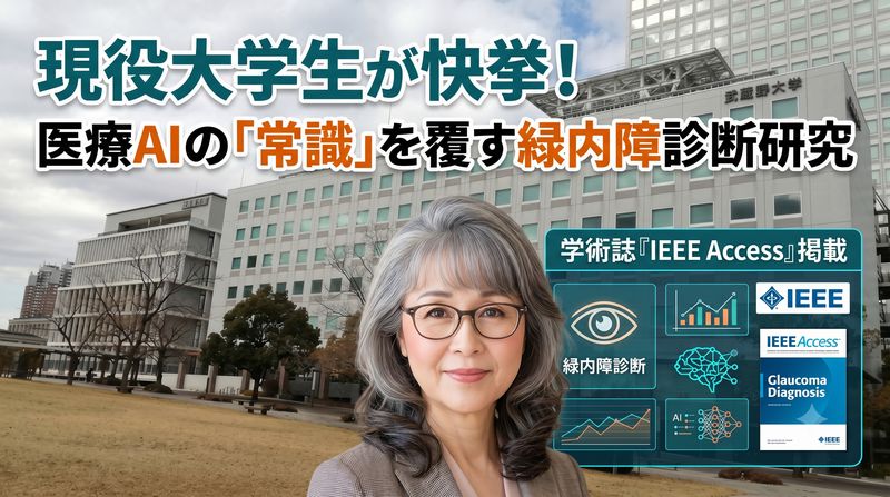 学部の学生が取り組んだ「AIによる緑内障診断の精度向上」に関する研究論文が、査読学術誌『IEEE Access』に掲載されました。