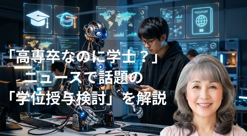 実践的な技術者育成の仕組みとして、海外からも高く評価されている日本の高等専門学校(高専)に学位授与検討が話題