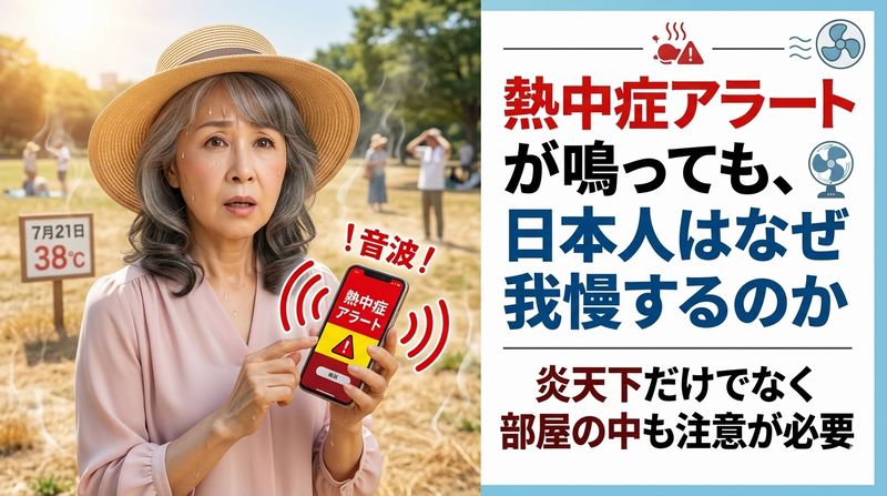 熱中症アラートが鳴っても、エアコンをつけずに過ごしたり、水分補給を後回しにしたりしている人は、決して少なくありません。
