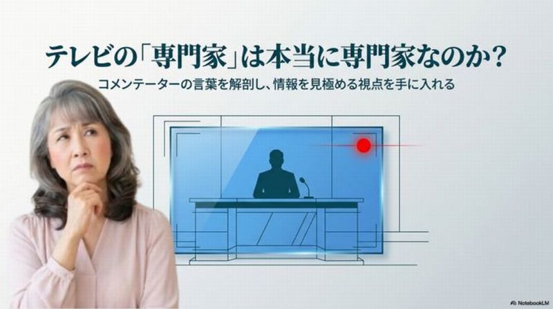 ニュース番組やワイドショーに登場するコメンテーターたち。私たちは無意識のうちに語られる言葉を鵜呑みにしてはいないでしょうか。