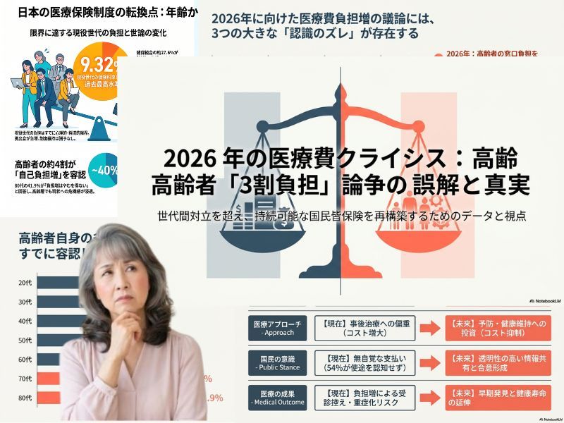 健康保険組合連合会(健保連)の調査で、今後の医療費や介護費の負担で「高齢者の負担増はやむを得ない」と答えた人が全体で37.1%