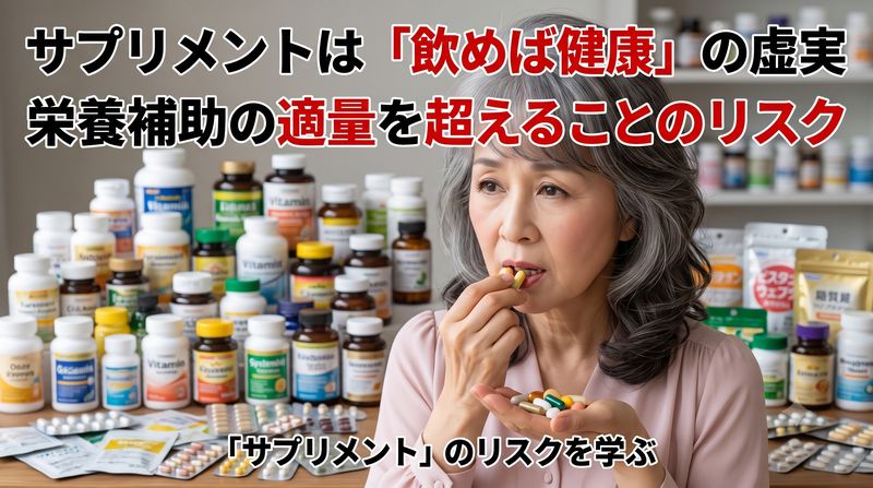 「病院は大げさだから、とりあえずサプリを飲んでおけば安心」。そんな考えで毎日マルチビタミンを欠かさない方は少なくないでしょう。