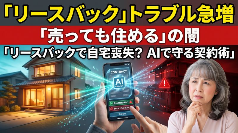 自宅を売却しても、そのまま住み続けられる。そんな触れ込みの「リースバック」契約をめぐるトラブルが後を絶たないと話題です。