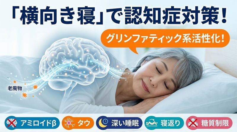 【驚愕】仰向け寝が認知症リスクを3.5倍にする？臥位寝（横向き寝）など脳の「自動洗浄システム」を最大化する5つの新習慣