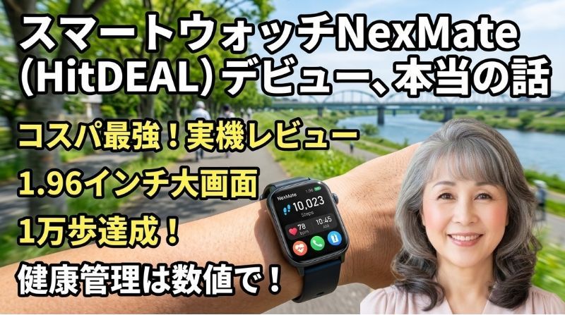 3,000円で手に入る「科学的な自分」。視認性の高いスマートウォッチNexMateで始める心拍数や血圧の測定、後悔しない健康管理術。