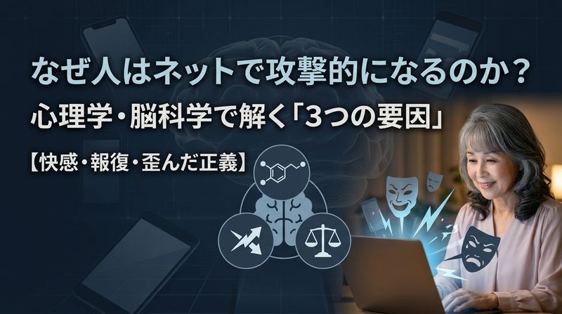 なぜ善人が「毒」を吐くのか?脳科学と心理学が暴く、3つの「〇〇型」によって行われているネット中傷の恐るべき正体