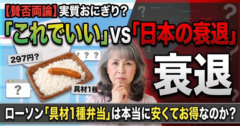 297円か、1000円か?ローソンの「一点突破」弁当が映し出す私たちの“本音”と“メリハリ消費”の正体。物価高時代の「新しい賢さ」とは?