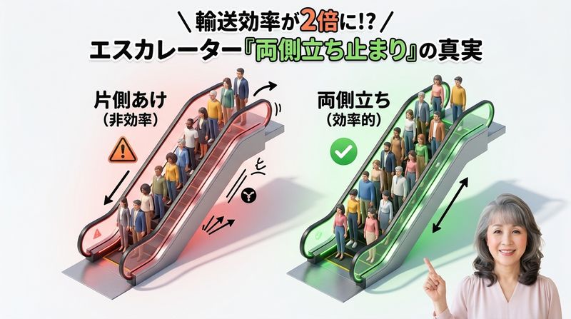 「片側空け」は配慮じゃなかった?エスカレーターの1列利用がもたらす5つの意外な事実と「善意のパラドックス」ともいえるリスク