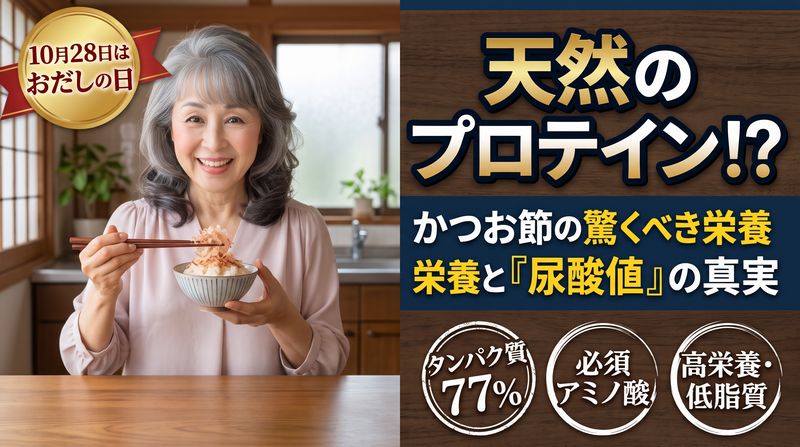 高タンパクかつ必須アミノ酸が豊富、天然のプロテインとも呼ばれるほど優れた栄養価を誇る「かつお節」に隠された驚きの健康効果