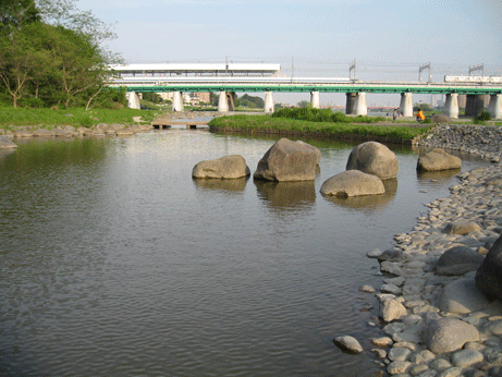 兵庫島公園（世田谷区玉川）は多摩川と野川の合流する河川敷にある水辺環境を活かした歴史を尊ぶ憩いの場といえます