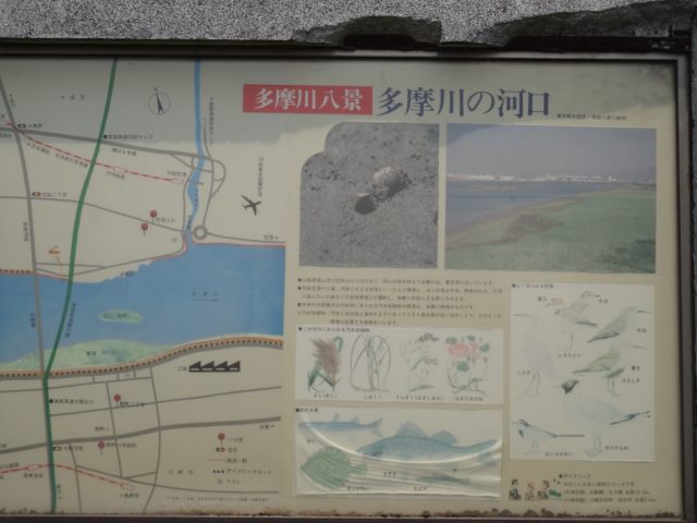 多摩川八景の説明板